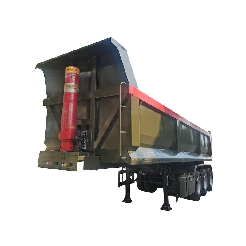 Heavy Duty 3 Axles U شکل Dumper نیمه تریلر با سیستم هیدرولیک Hyva Axle Fuwa